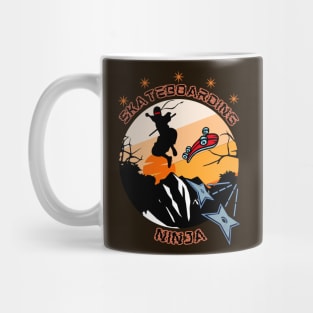 Skateboarding Ninja - Funny Ninja Mug